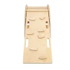 MeowBaby - Mecedora Infantil de Madera Natural con Escalera y Cojín Beige “Medium Dream Rocker Classic”