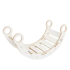 MeowBaby - Mecedora Infantil de Madera Blanca “Medium Dream Rocker White Wood”
