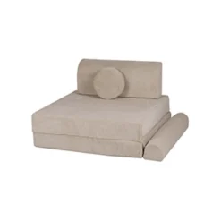 MeowBaby - Sofá de pana Premium infantil beige