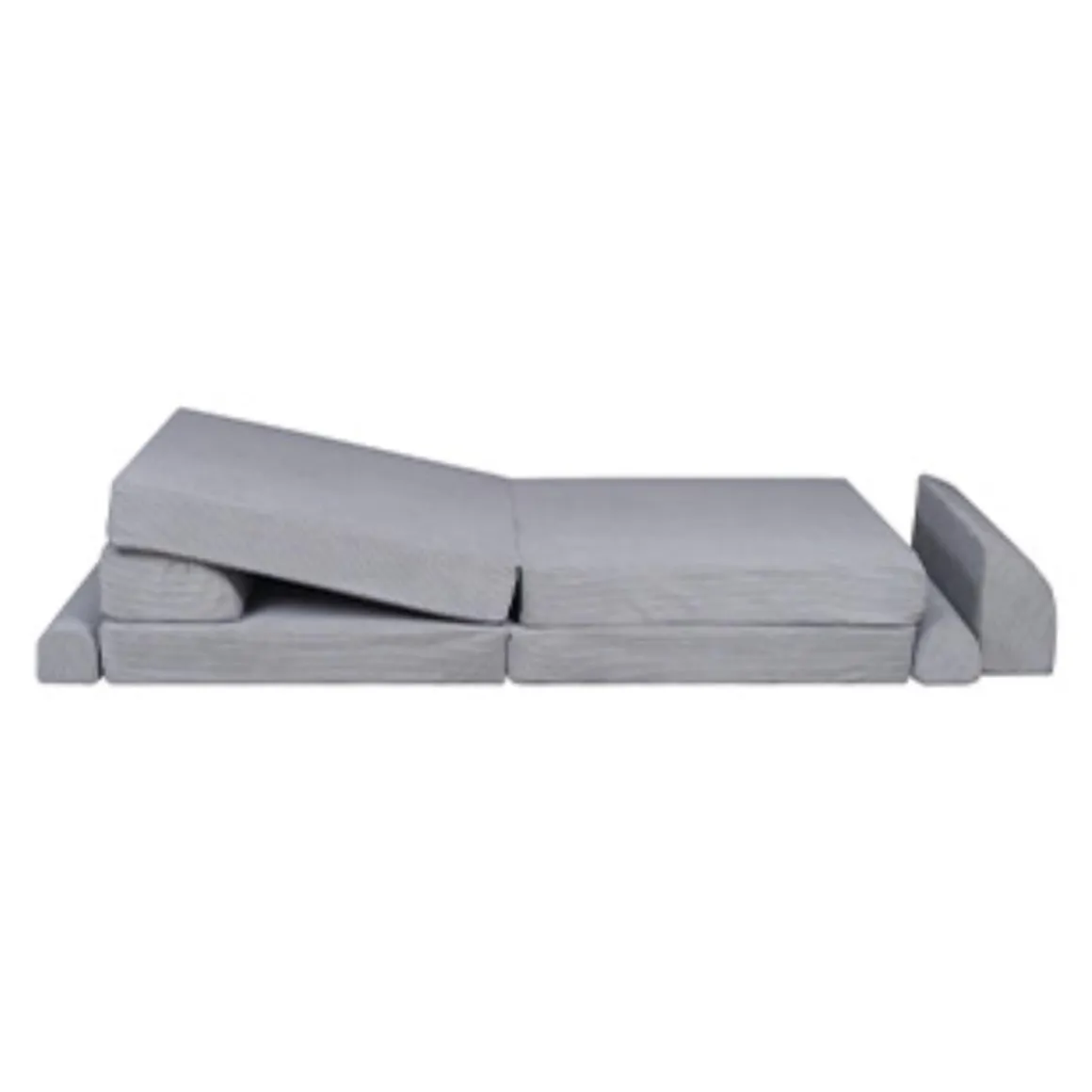 MeowBaby - Sofá de pana Premium infantil gris