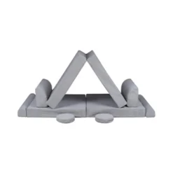MeowBaby - Sofá de pana Premium infantil gris