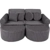 MeowBaby - Sofá Infantil Churros Pocket Max Color Gris Jurassic