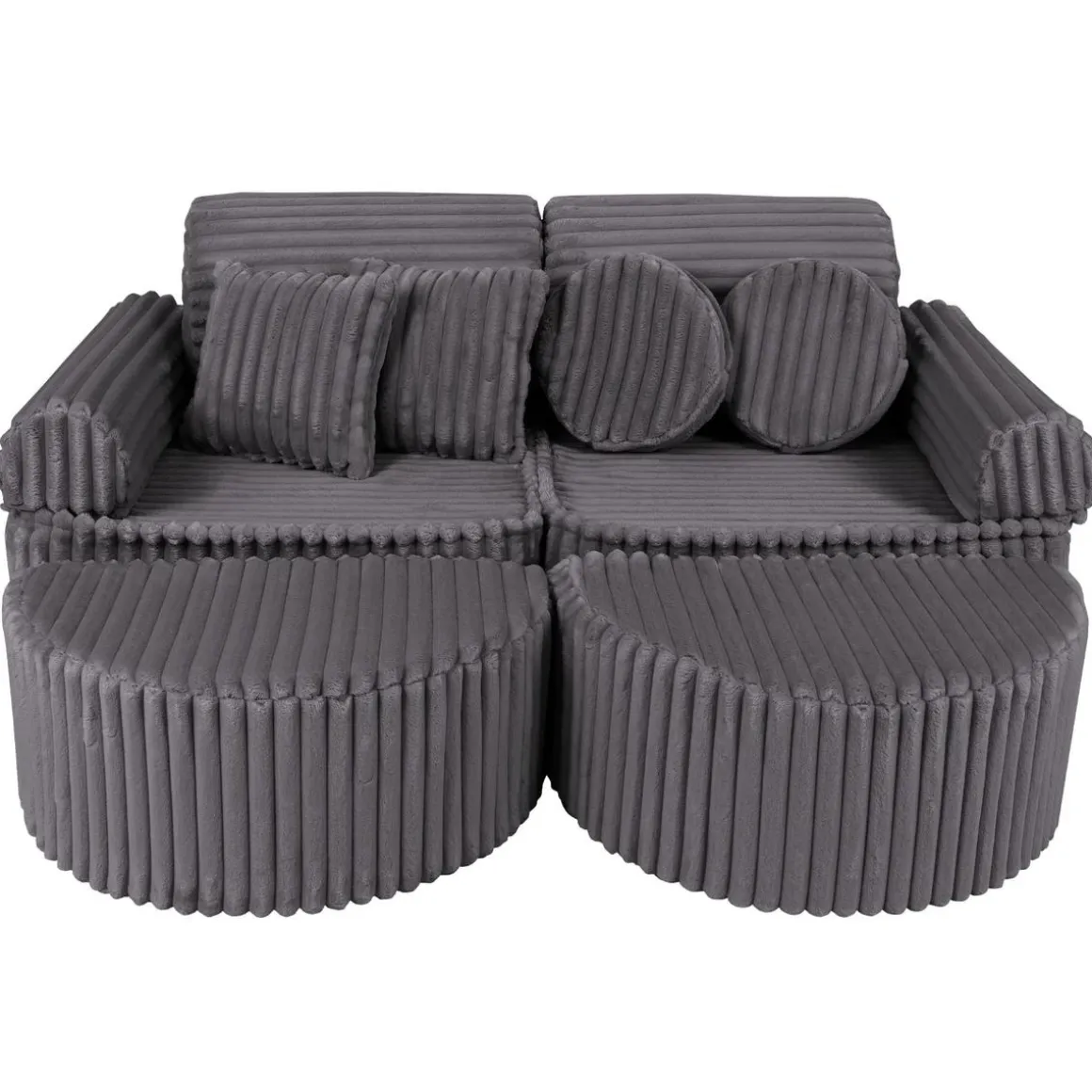 MeowBaby - Sofá Infantil Churros Pocket Max Color Gris Jurassic
