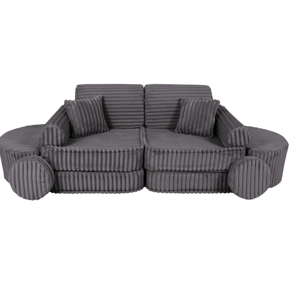 MeowBaby - Sofá Infantil Churros Pocket Max Color Gris Jurassic
