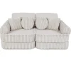 MeowBaby - Sofá Infantil Churros Pocket Plus Color Blanco Algodón