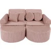 MeowBaby - Sofá Infantil Churros Pocket Max Color Rosa Chocolate