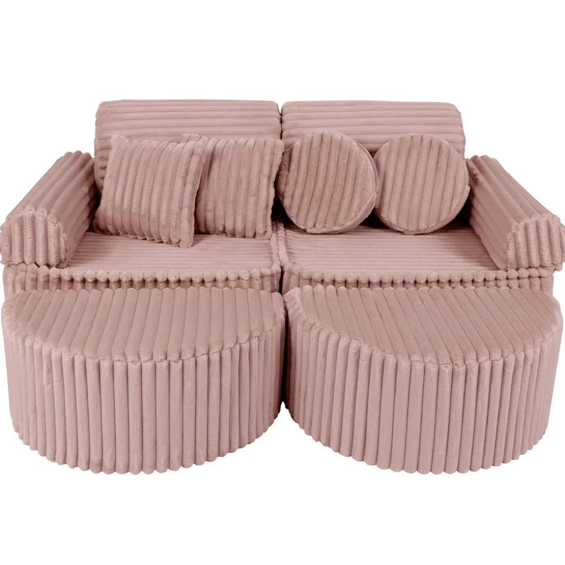 MeowBaby - Sofá Infantil Churros Pocket Max Color Rosa Chocolate