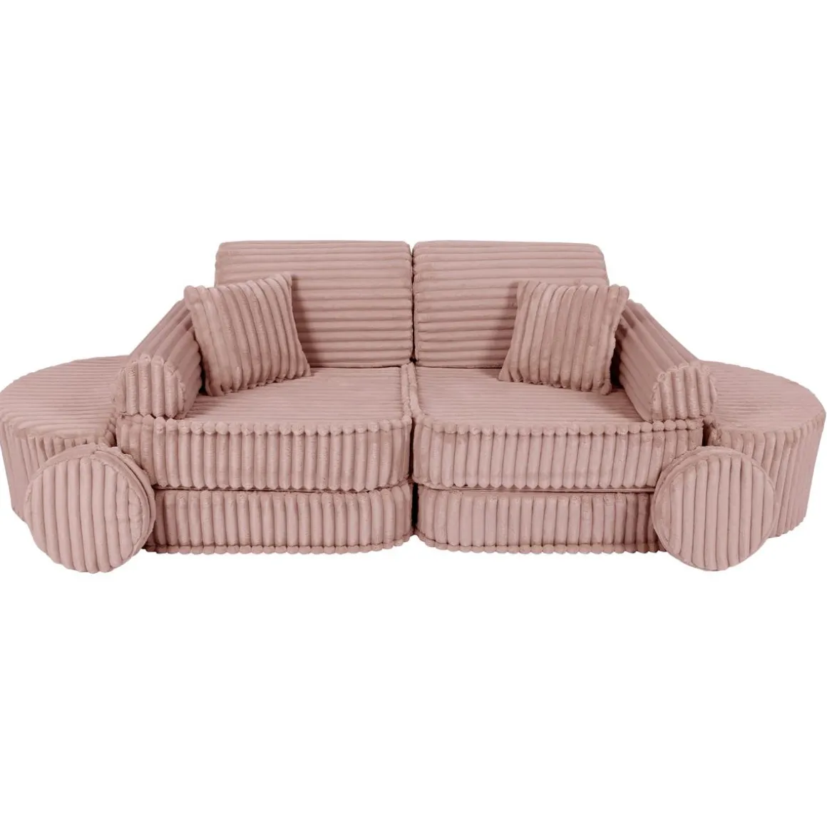 MeowBaby - Sofá Infantil Churros Pocket Max Color Rosa Chocolate