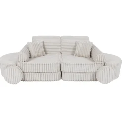 MeowBaby - Sofá Infantil Churros Pocket Max Color Blanco Algodón