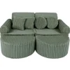 MeowBaby - Sofá Infantil Churros Pocket Max Color Verde Olive Sage