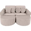 MeowBaby - Sofá Infantil Churros Pocket Max Color Beige Pebble