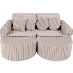 MeowBaby - Sofá Infantil Churros Pocket Max Color Beige Pebble