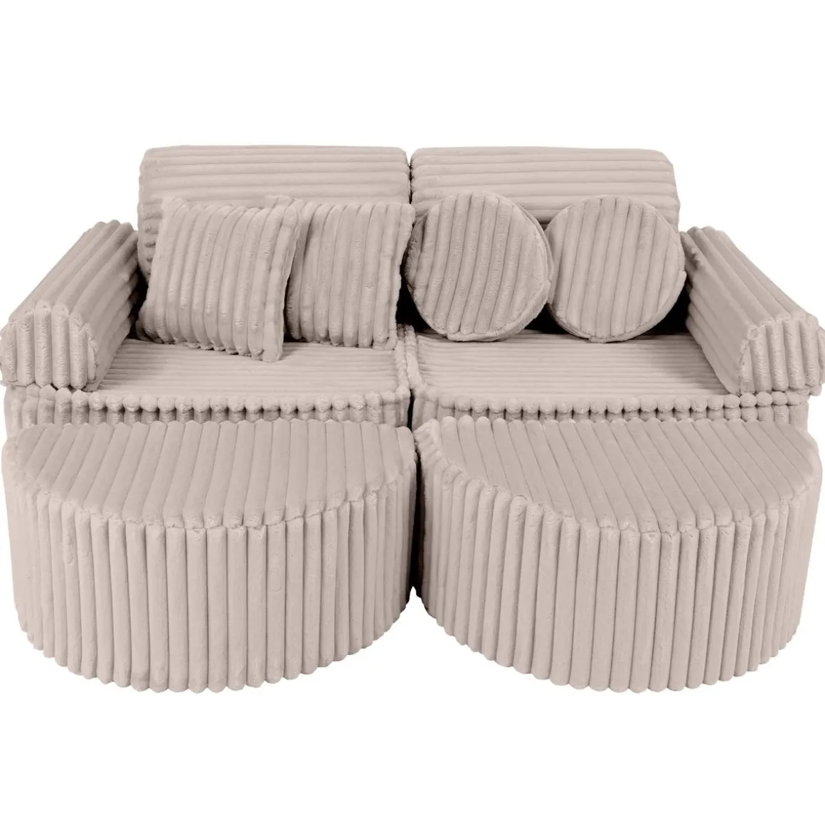 MeowBaby - Sofá Infantil Churros Pocket Max Color Beige Pebble