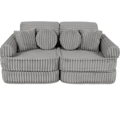 MeowBaby - Sofá Infantil Churros Pocket Plus Color Gris Moon Dust