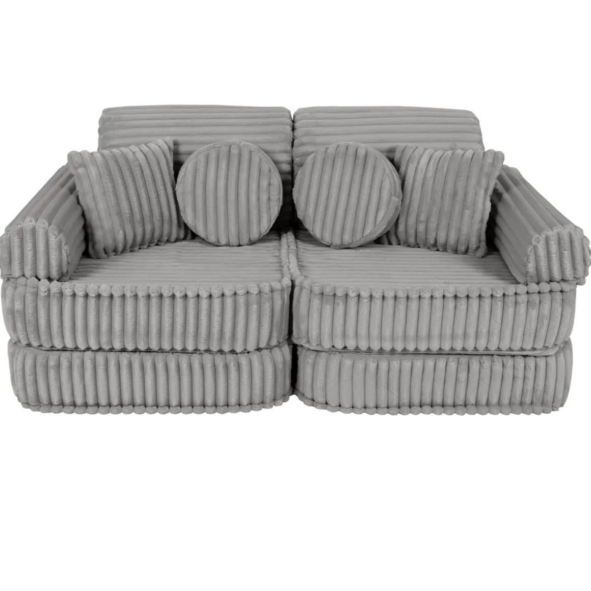 MeowBaby - Sofá Infantil Churros Pocket Plus Color Gris Moon Dust