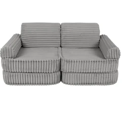 MeowBaby - Sofá Infantil Churros Pocket Plus Color Gris Moon Dust