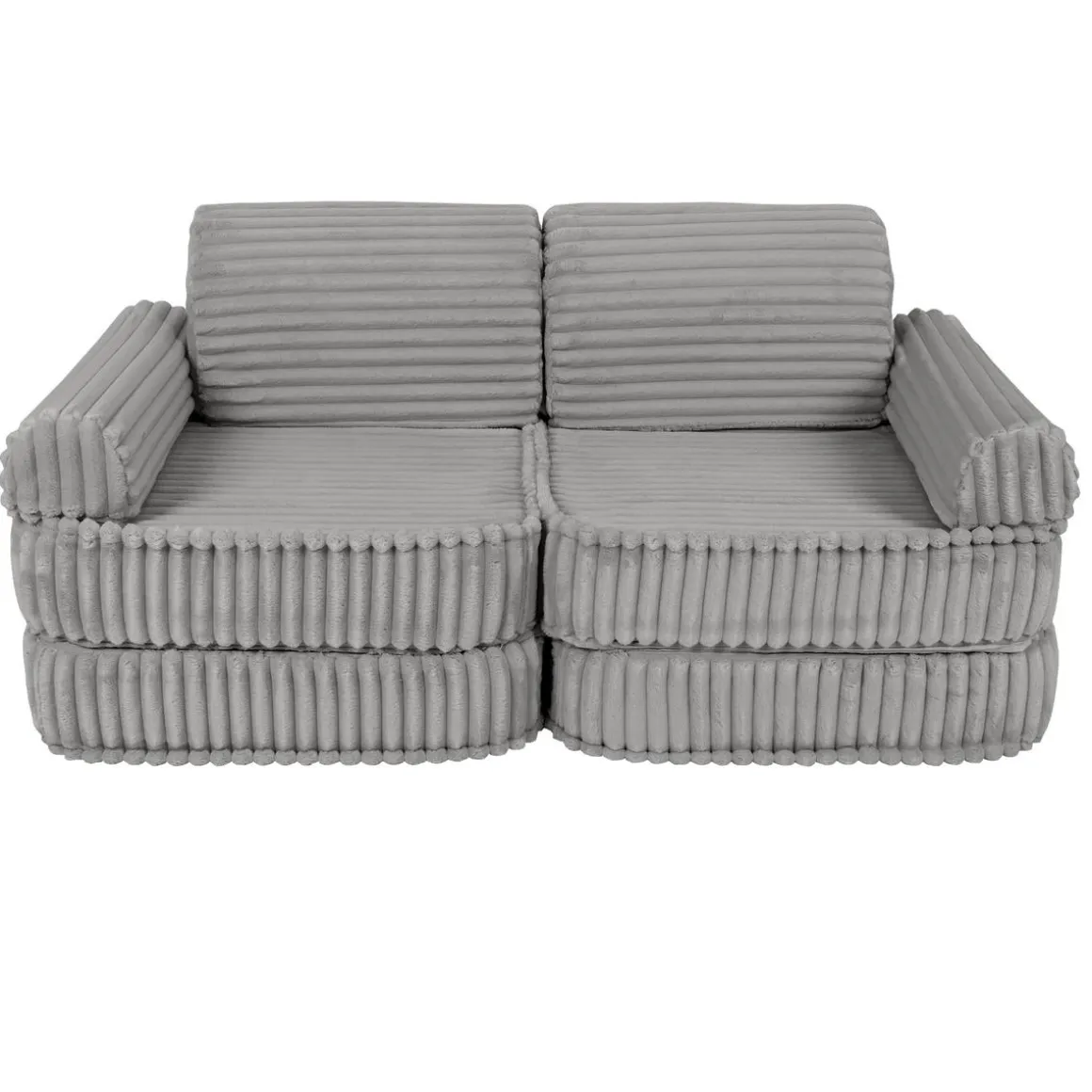 MeowBaby - Sofá Infantil Churros Pocket Plus Color Gris Moon Dust