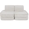 MeowBaby - Sofá Infantil Churros Pocket Basic Color Blanco Algodón