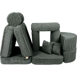 MeowBaby - Sofá Infantil Churros Pocket Max Color Verde Pine Forest