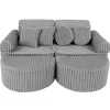 MeowBaby - Sofá Infantil Churros Pocket Max Color Gris Moon Dust