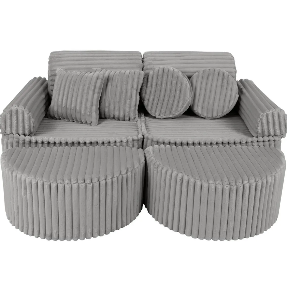 MeowBaby - Sofá Infantil Churros Pocket Max Color Gris Moon Dust