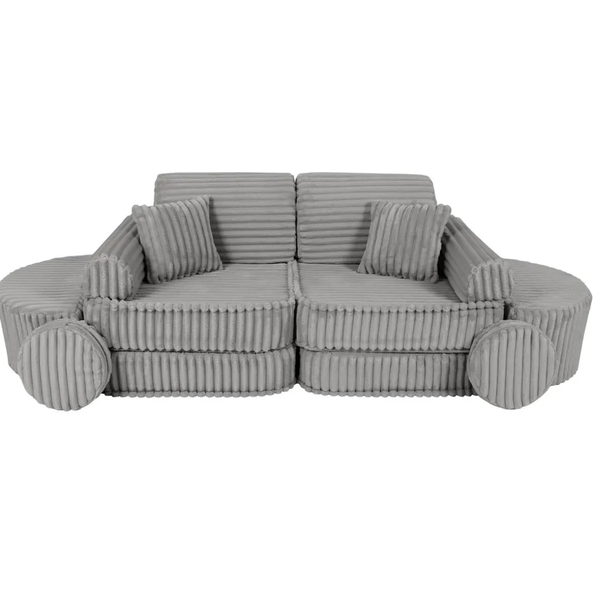 MeowBaby - Sofá Infantil Churros Pocket Max Color Gris Moon Dust