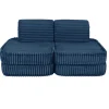 MeowBaby - Sofá Infantil Churros Pocket Basic Color Azul Medianoche