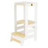MeowBaby - Torre de aprendizaje de Madera blanca con Elementos Naturales