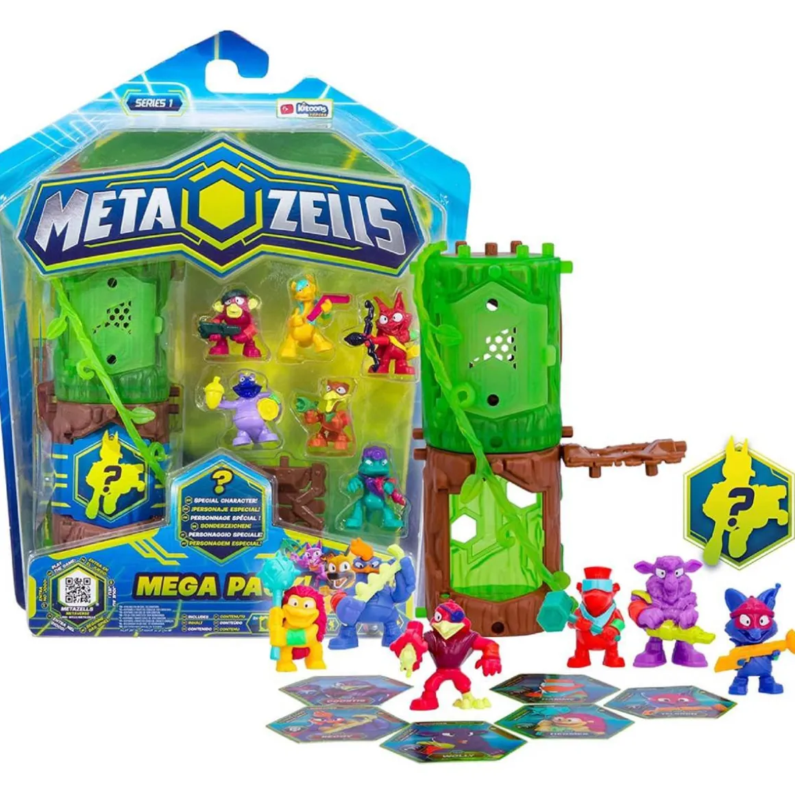 Metazells - Mega pack 7 figuras + 2 troncos serie 1