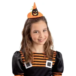 Mini sombrero de bruja con calabaza