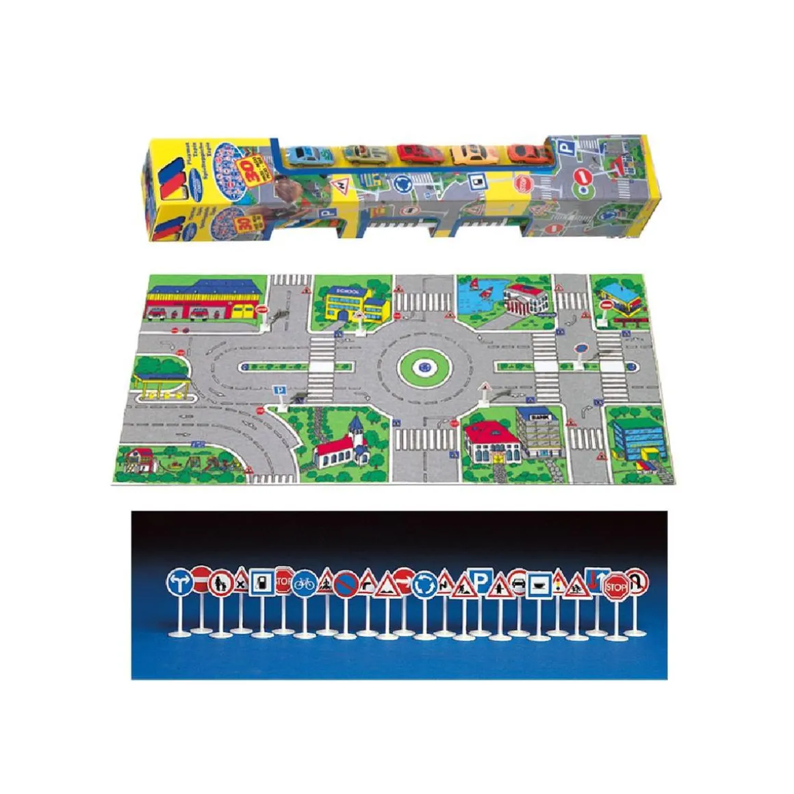 Molto - Tapíz de tráfico y base ciudad con coches y señales