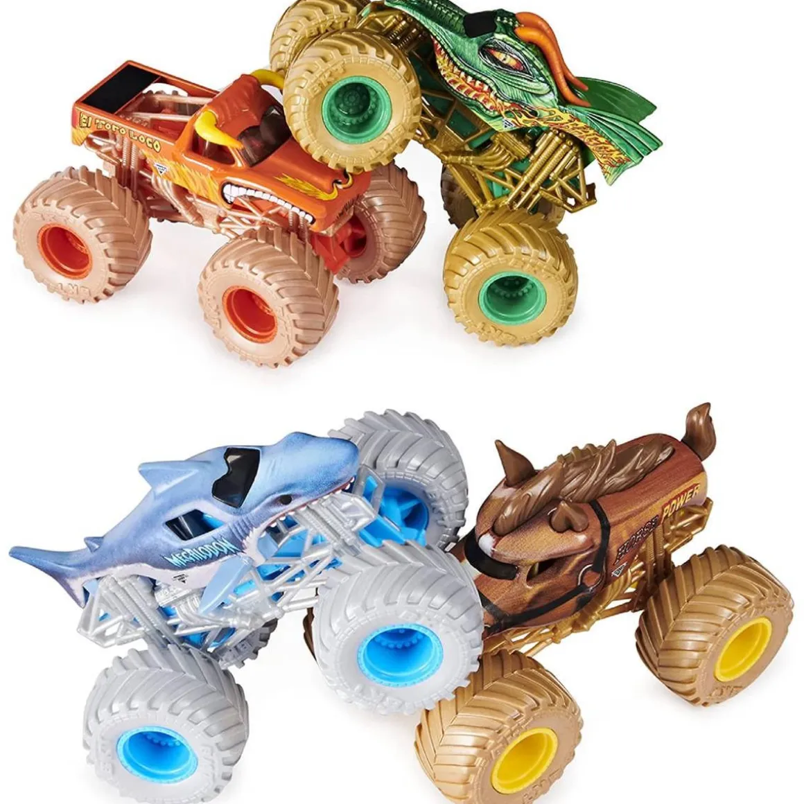 Monster Jam - Pack 4 vehículos Power Beasts