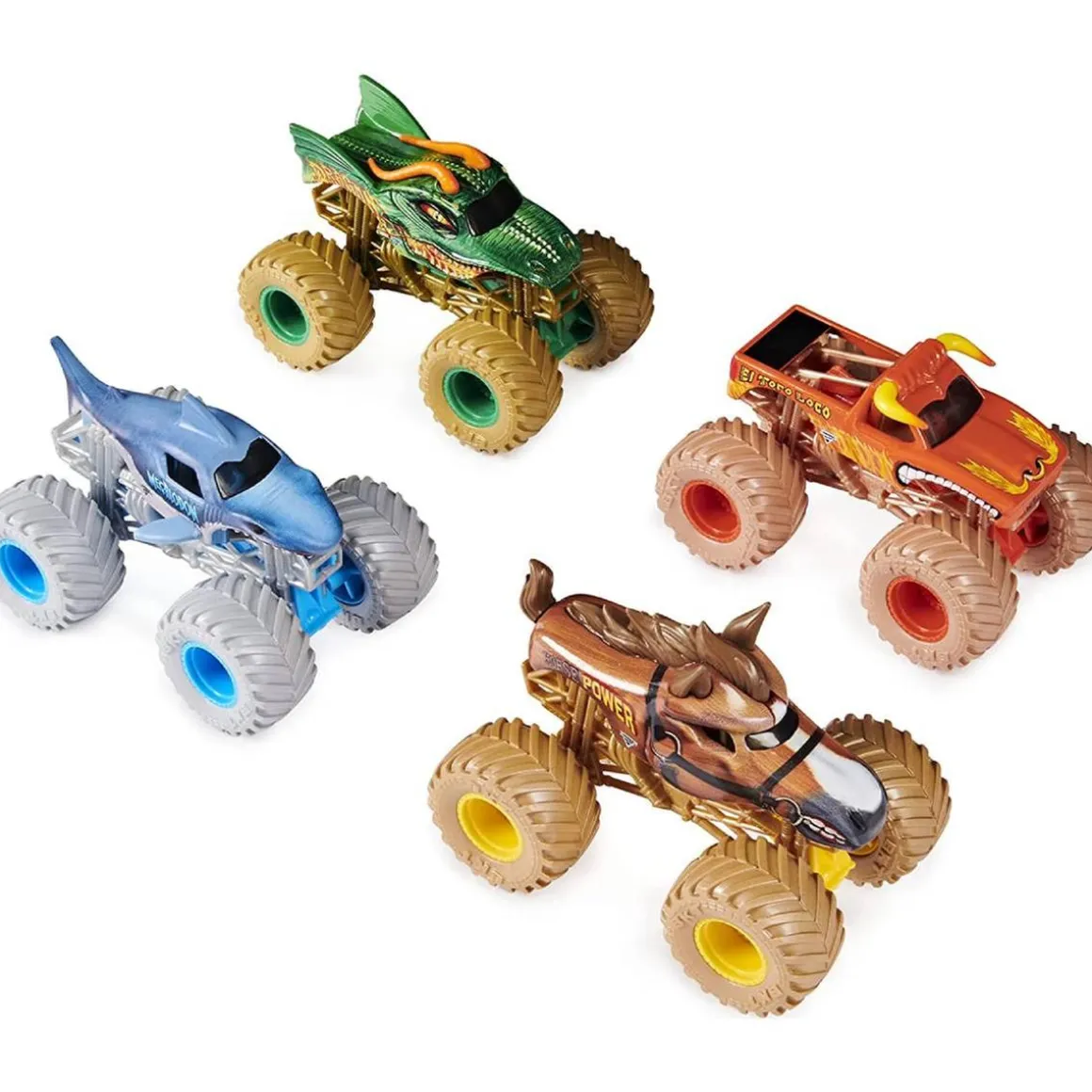 Monster Jam - Pack 4 vehículos Power Beasts