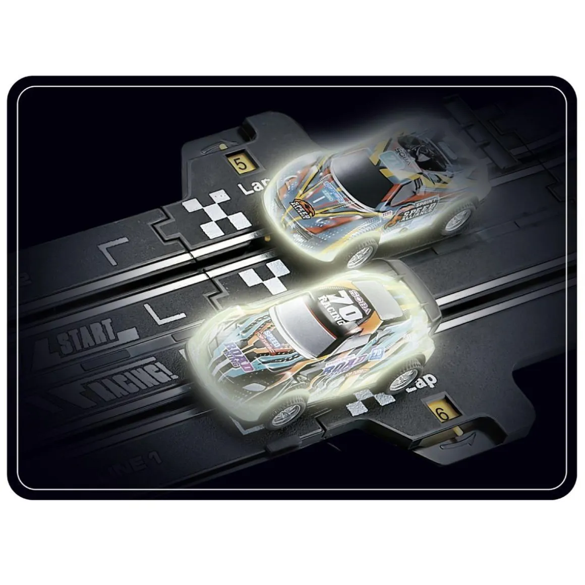 Motor & Co - Pista de Carreras Adrenaline Flash 7,4 m con dos Coches