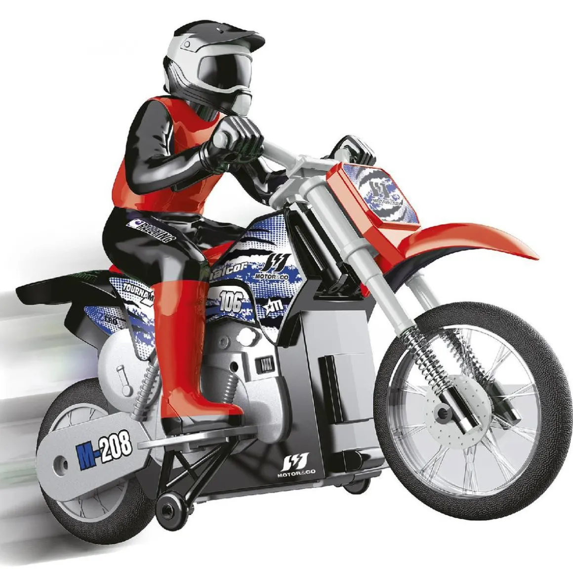 Motor & Co - RC Moto de motocross 25 cm