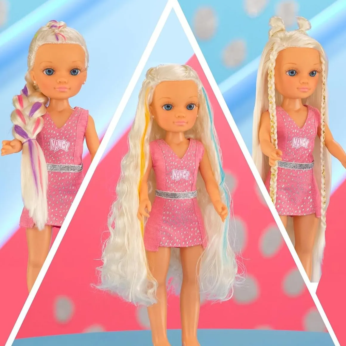 Nancy - Muñeca con pelo súper largo y accesorios para crear peinados ㅤ