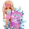 Nancy - Muñeca con toalla mágica, pelo rubio largo, accesorios veraniegos y unicornio