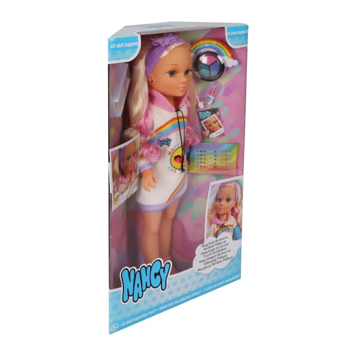 Nancy - Muñeca maquillaje arcoirirs