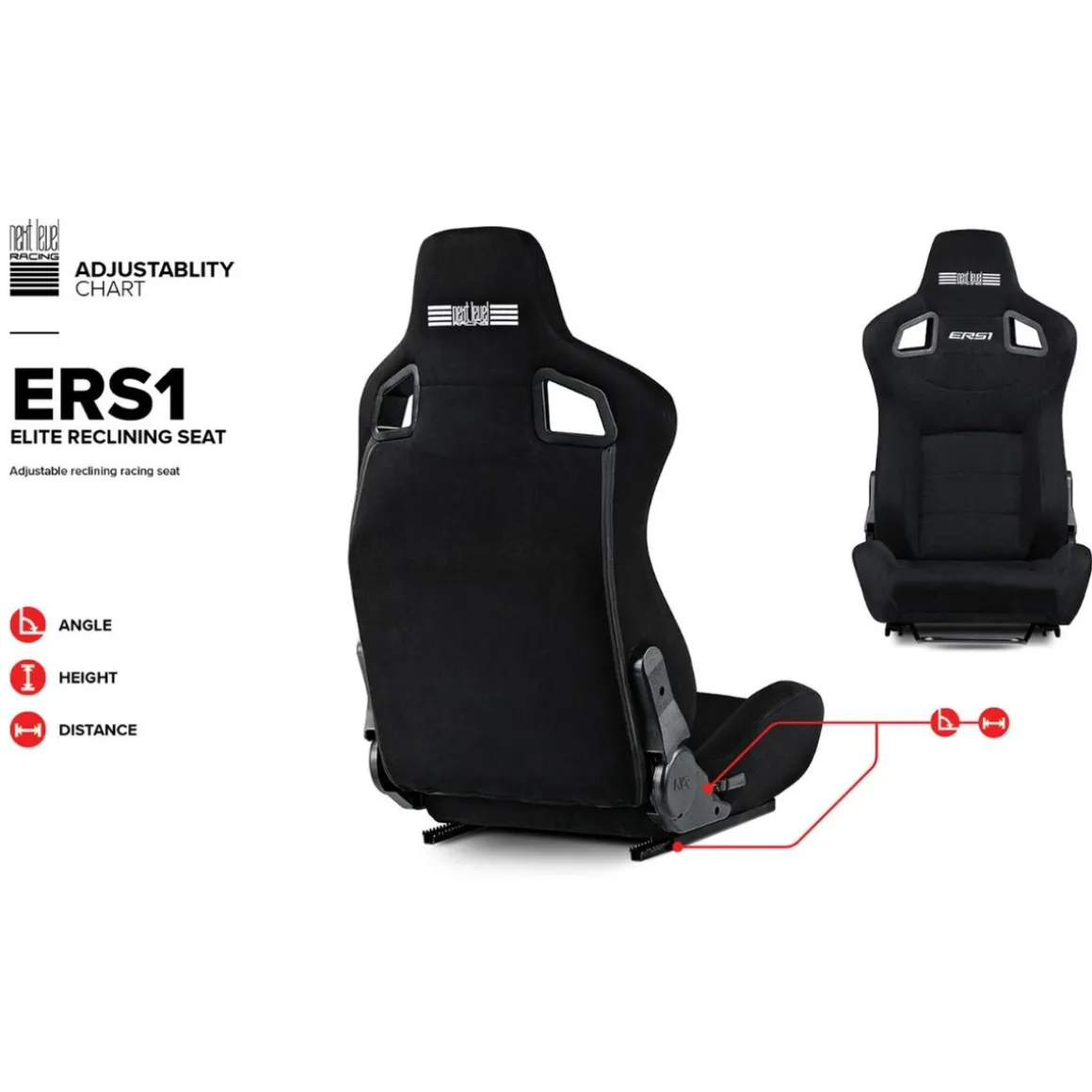 Next Level Racing - Asiento cockpit reclinable NLR ERS1