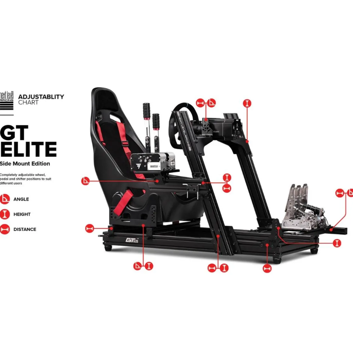 Next Level Racing - Cockpit GTElite Front And Side Mount Edition