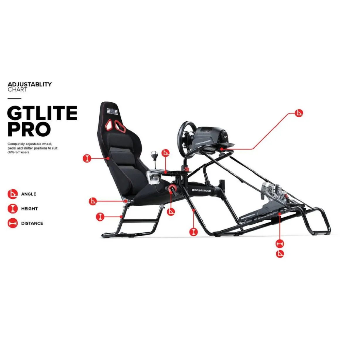 Next Level Racing - Cockpit de carrera GT Lite PRO plegable