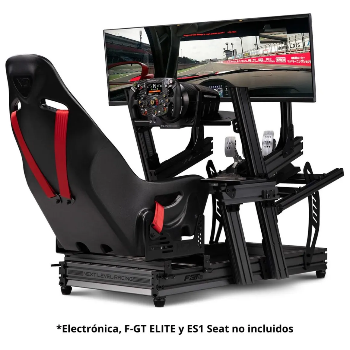 Next Level Racing - F-GT Elite Soporte Montaje Monitor Carbon Grey
