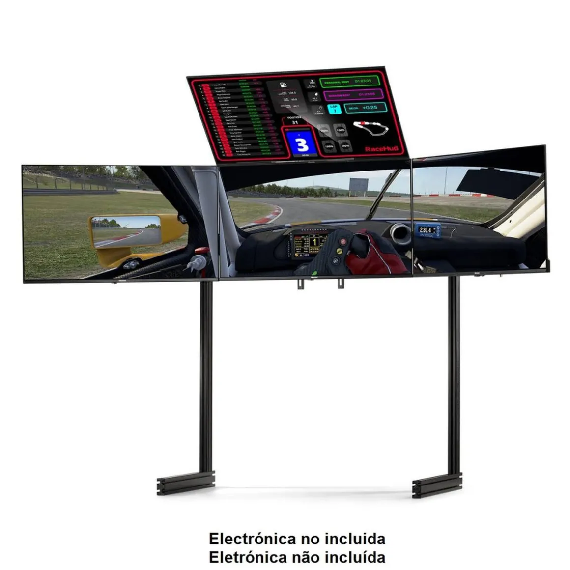 Next Level Racing - Soporte cuatro monitores Elite Black