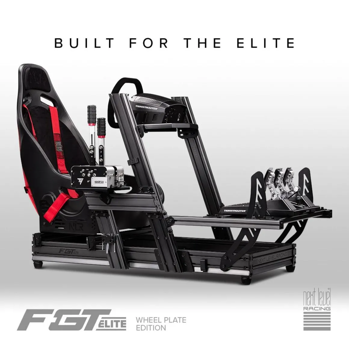 Next Level Racing Cockpit Aluminium Simulator para sillón Gaming Wheel Plate Edition