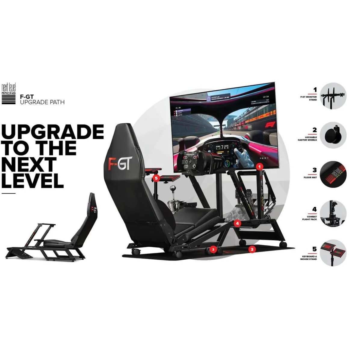 Next Level Racing Sillón Gaming Cockpit F-GT