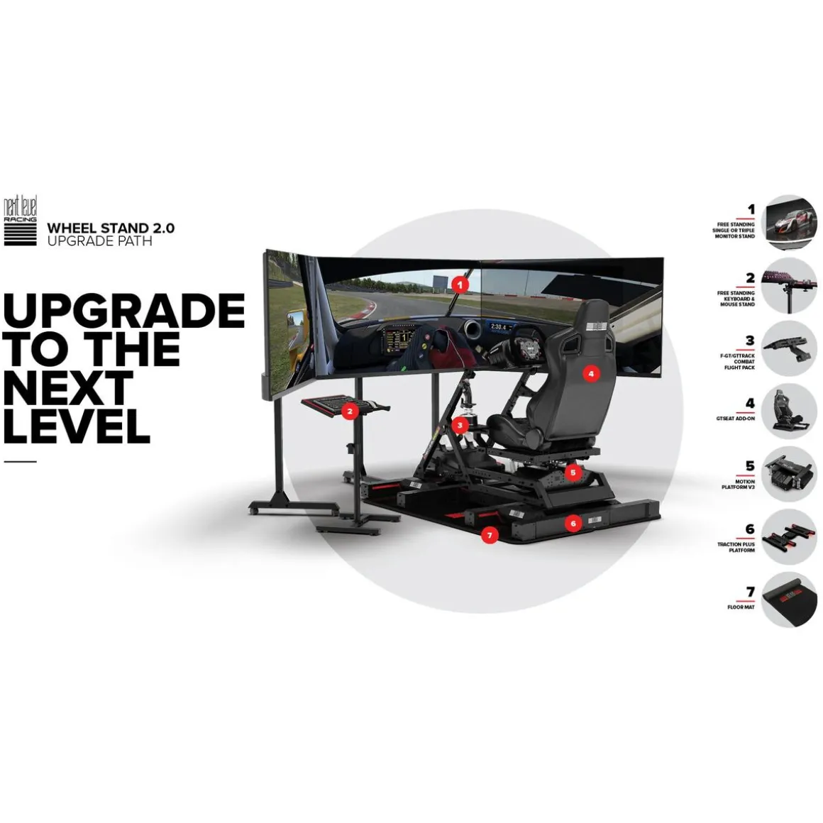 Next Level Racing Soporte para volante 2.0