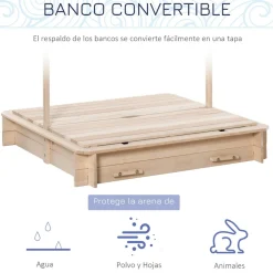 Outsunny - Arenero de madera