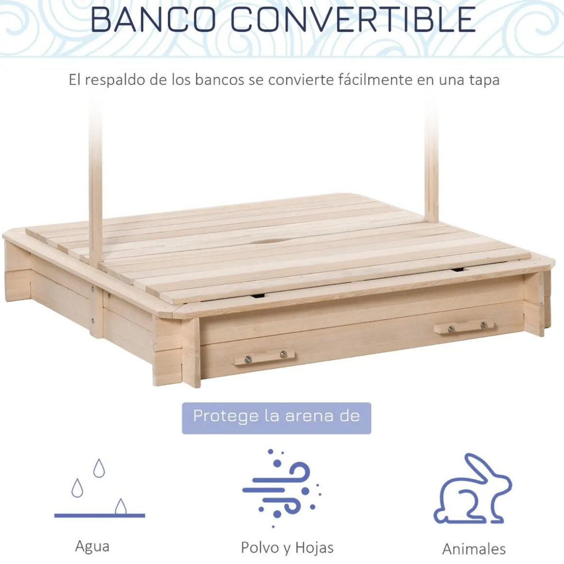 Outsunny - Arenero de madera