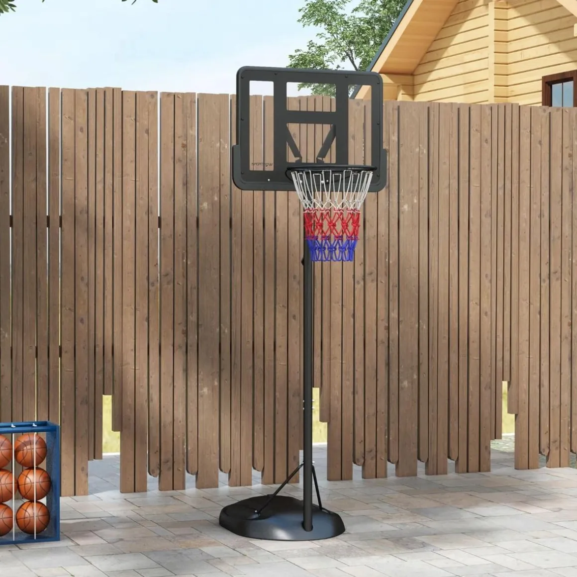 Outsunny - Canasta baloncesto regulable con base rellenable