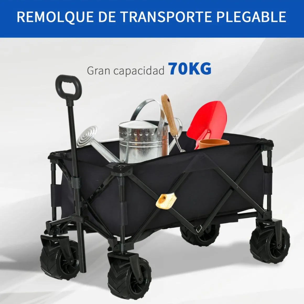 Outsunny - Carro de playa plegable